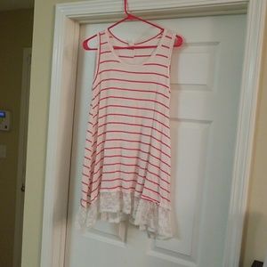 Stripe tunic shirt